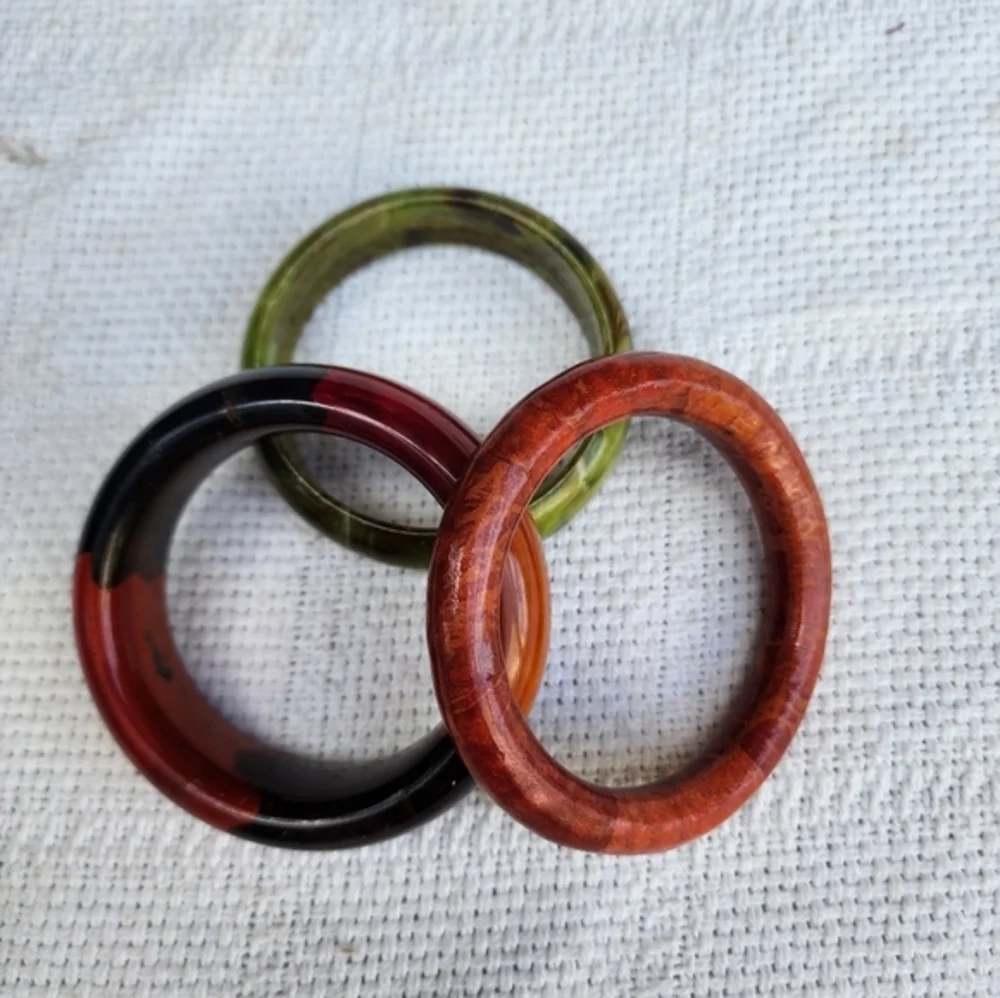 Vintage colorful bangle trio‎ - Picture 7 of 9